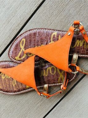 Sam Edelman Orange Greta Sandal - Women